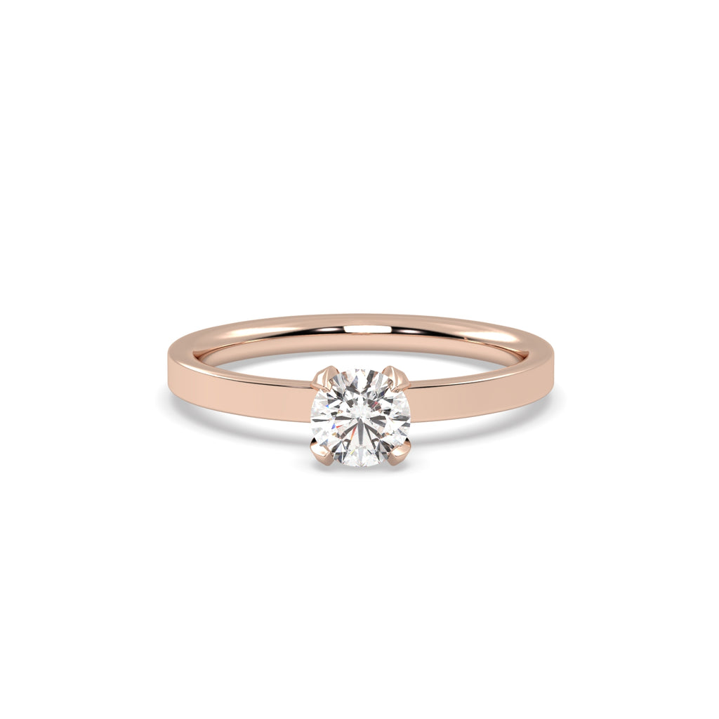 0.50ct Round Diamond Engagement Ring in 18k Rose Gold