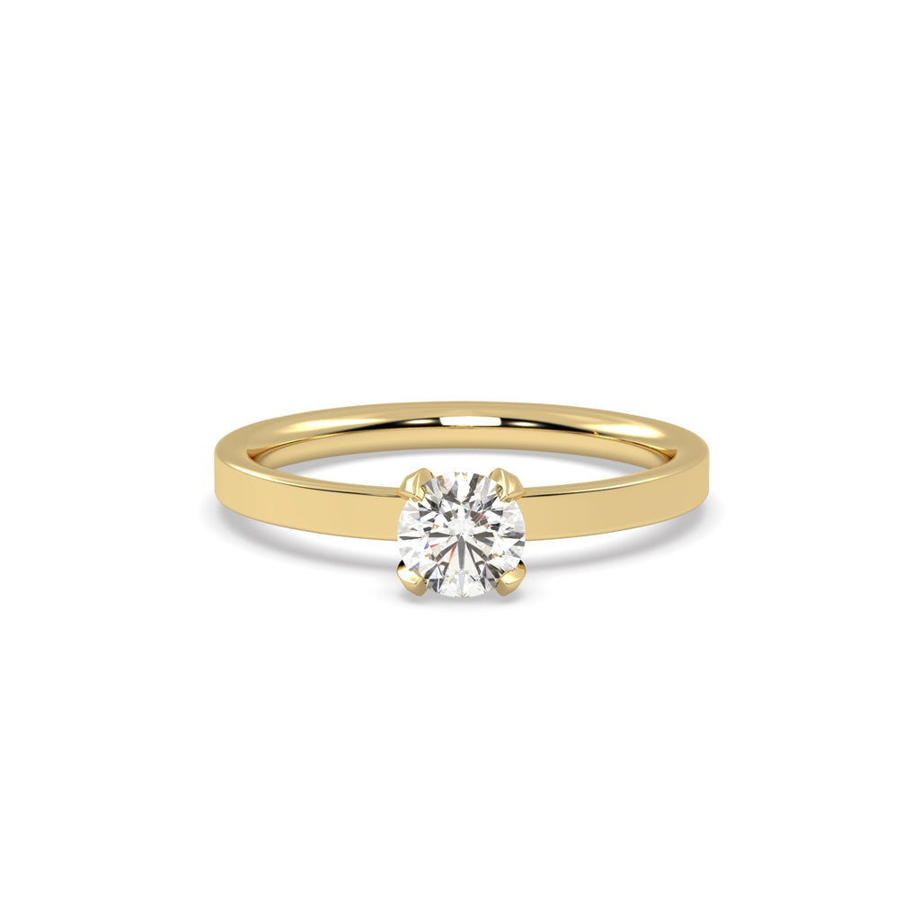0.50ct Round Diamond Engagement Ring in 18k Yellow Gold
