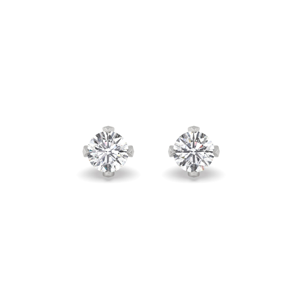 1 Carat Diamond Stud Earrings in Platinum