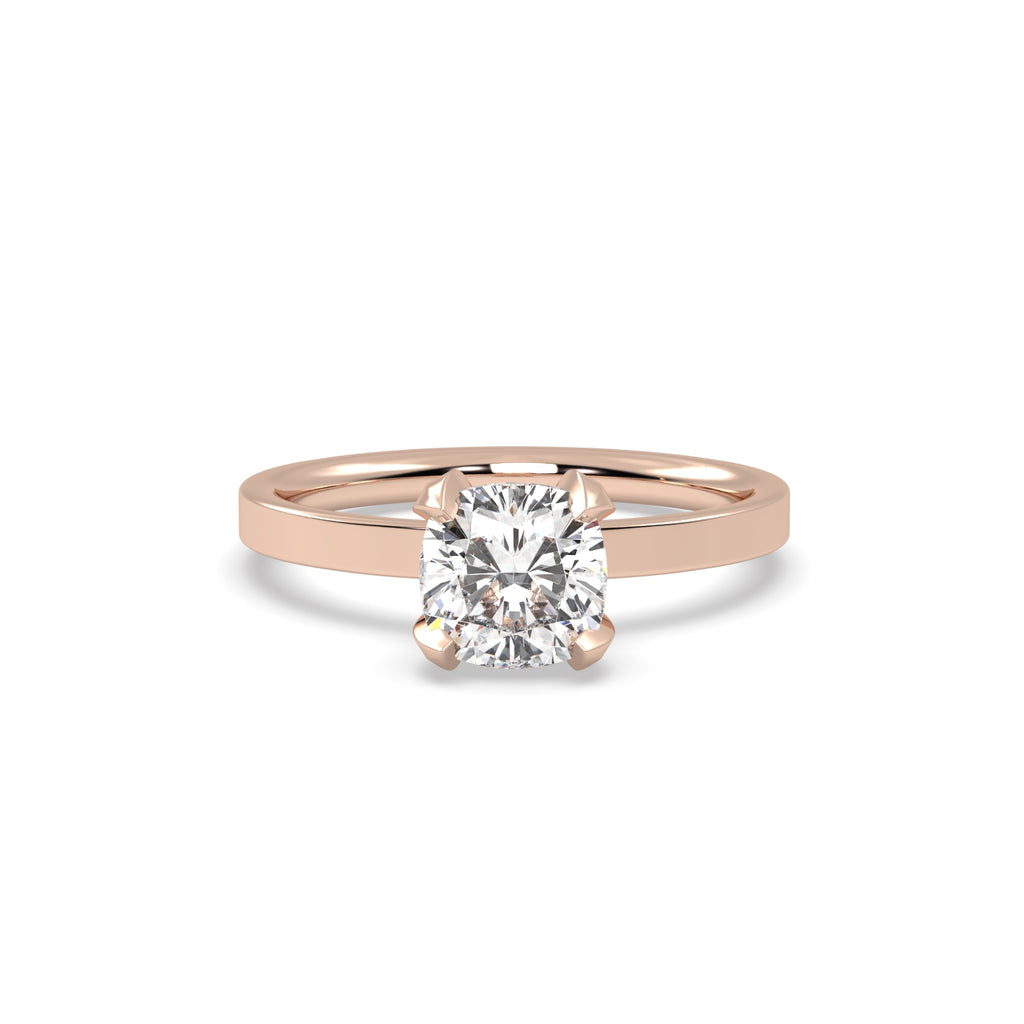 1.50ct Cushion Diamond Engagement Ring in 18k Rose Gold