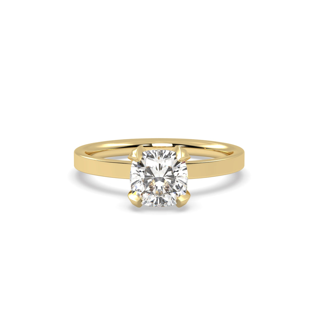 1.50ct Cushion Diamond Engagement Ring in 18k Yellow Gold