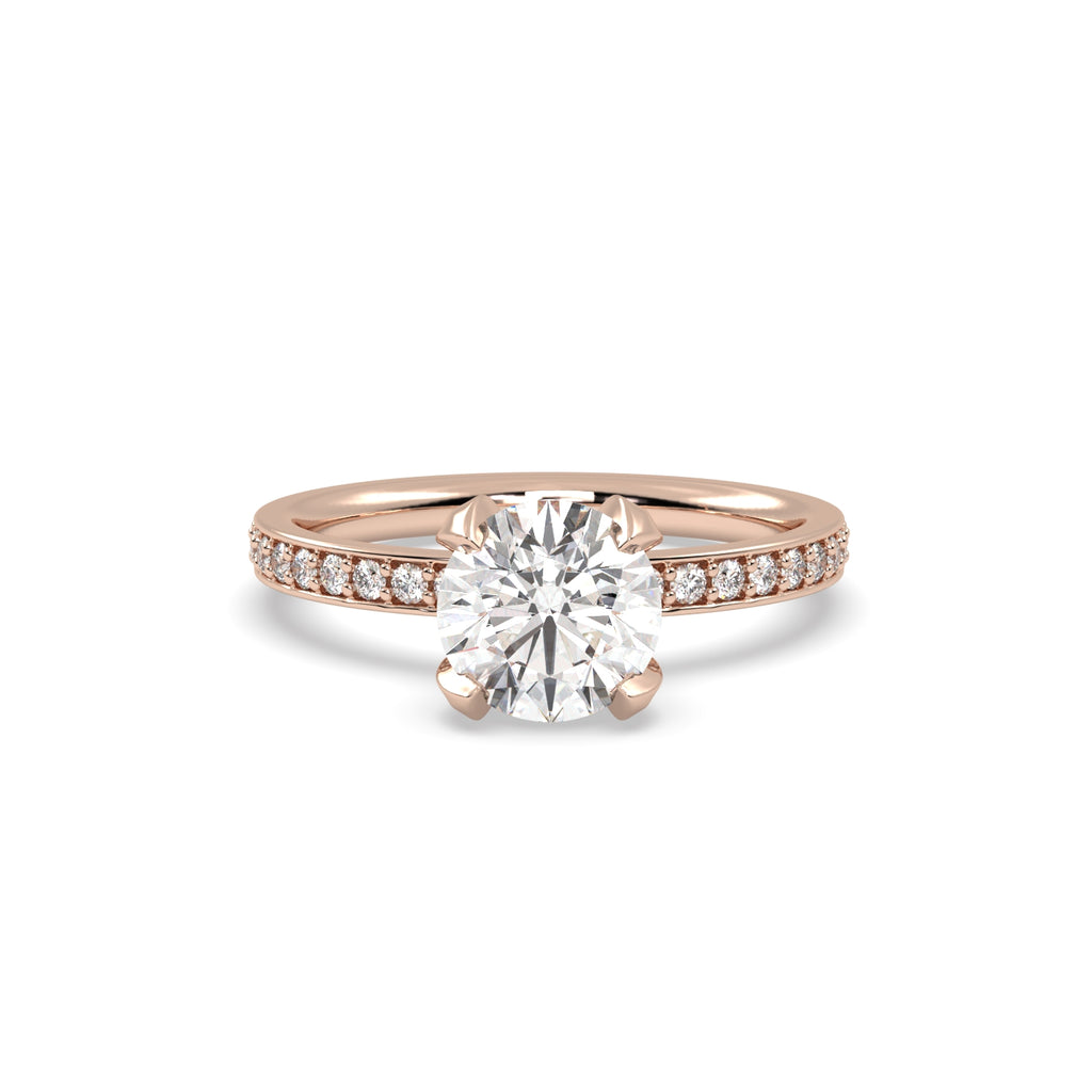 1.50ct Round Diamond Solitaire Engagement Ring in 18k Rose Gold