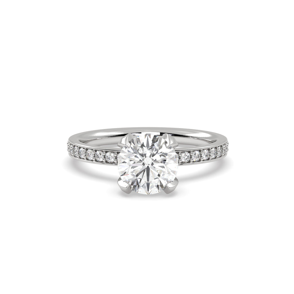1.50ct Round Diamond Solitaire Engagement Ring in 18k White Gold