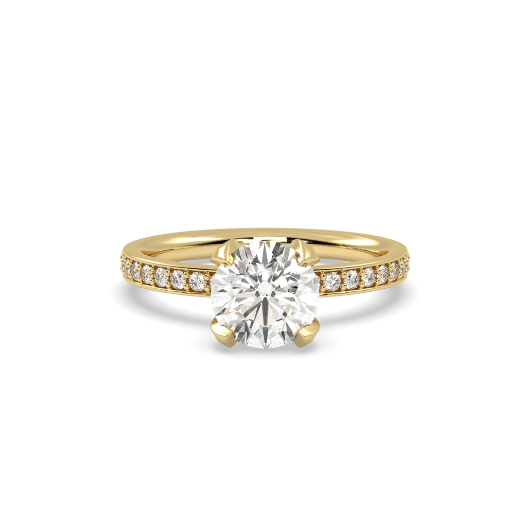 1.50ct Round Diamond Solitaire Engagement Ring in 18k Yellow Gold