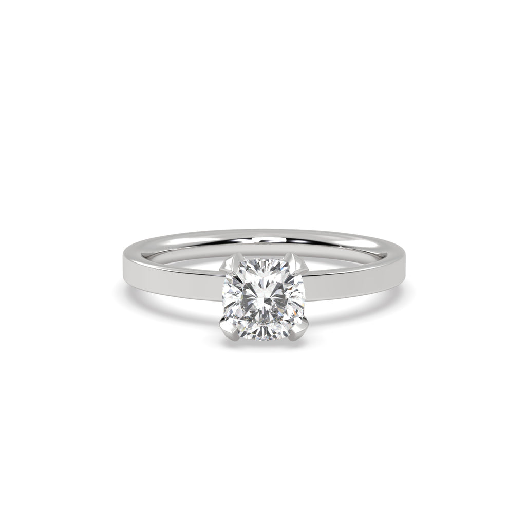 1ct Cushion Diamond Engagement Ring in Platinum