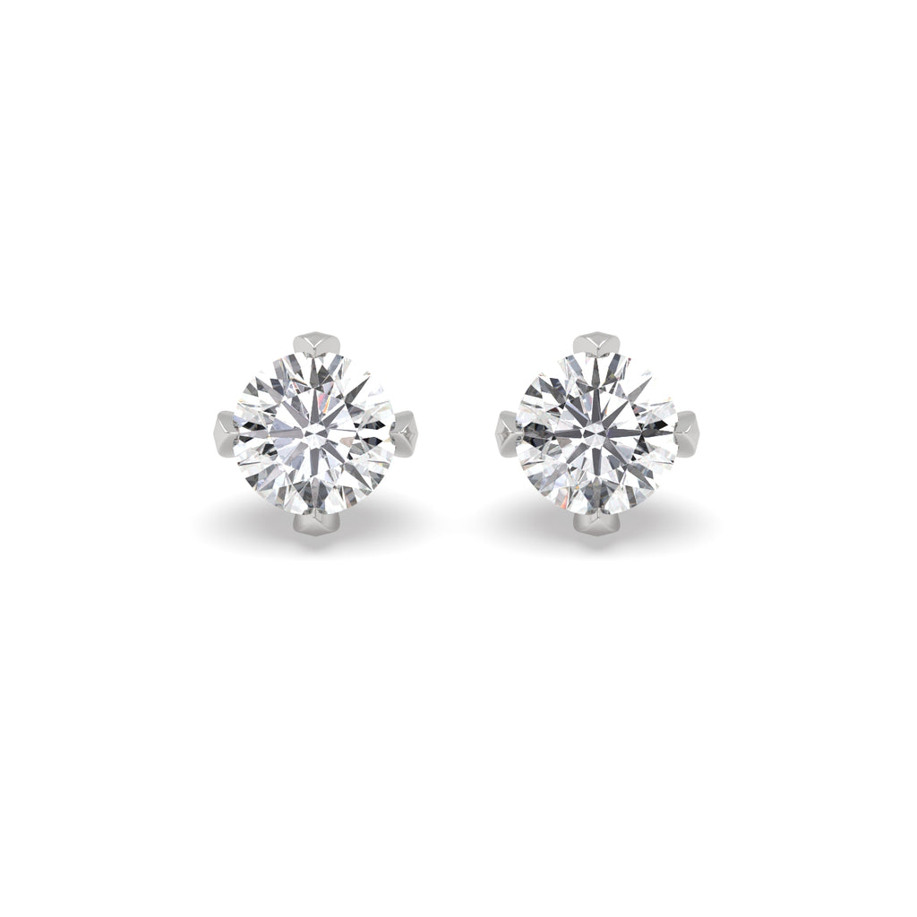 2 Carat Diamond Stud Earrings in Platinum