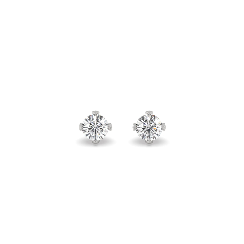 4mm Diamond Stud Earrings in Platinum