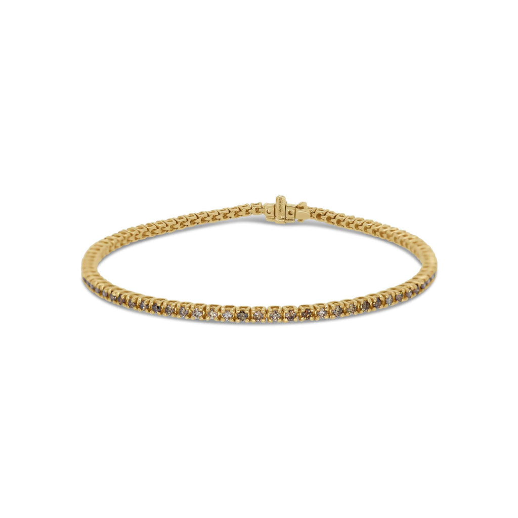 Tennis Bracelet: Chocolate Diamond Bracelet in 18k Rose Gold
