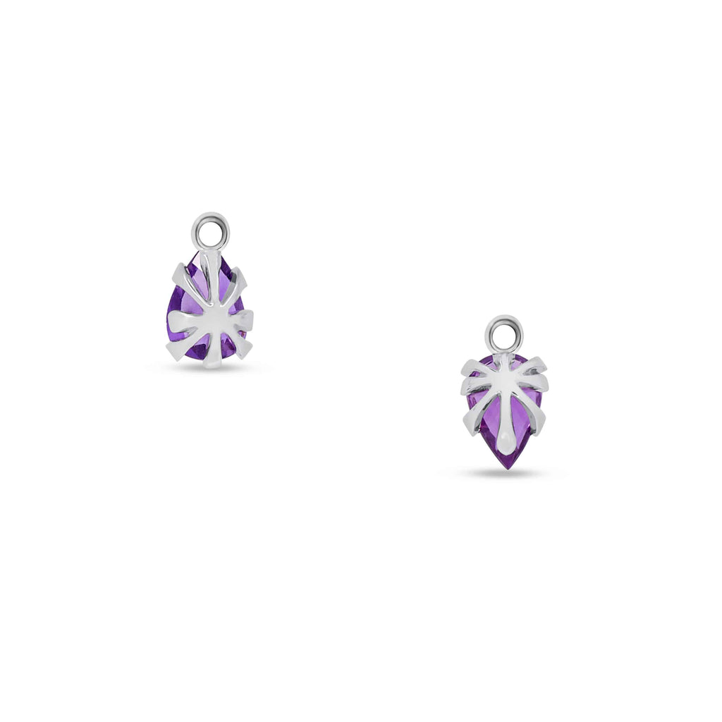 Jewellery Charms: Purple Sapphire Charms in 18k White Gold