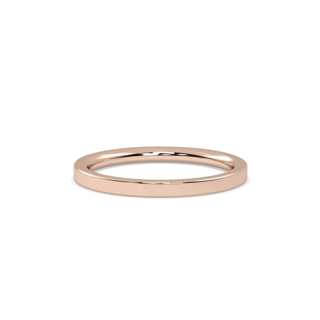 Classic Wedding Band Ring in 18k Rose Gold