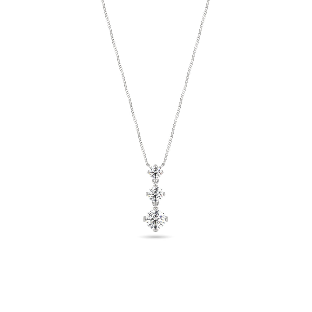 Diamond Trilogy Necklace in Platinum